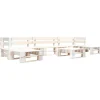 MAISON EXCLUSIVE - Salon de jardin palette 6 pcs bois blanc