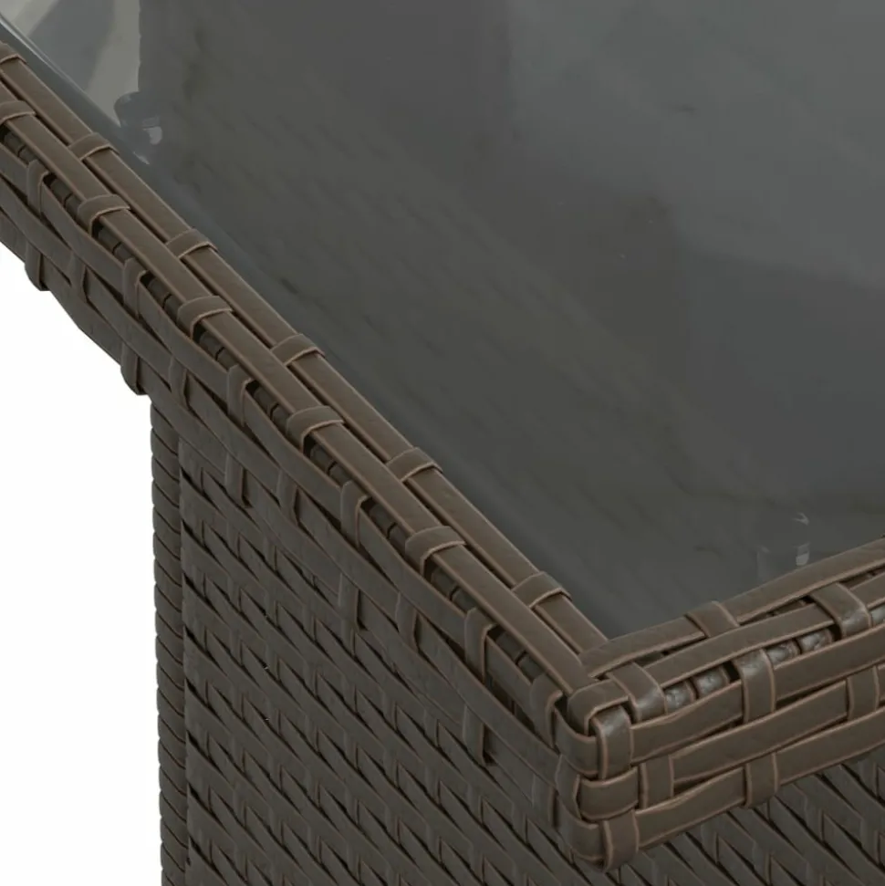 MAISON EXCLUSIVE - Salon de jardin avec coussins 7 pcs marron résine tressée