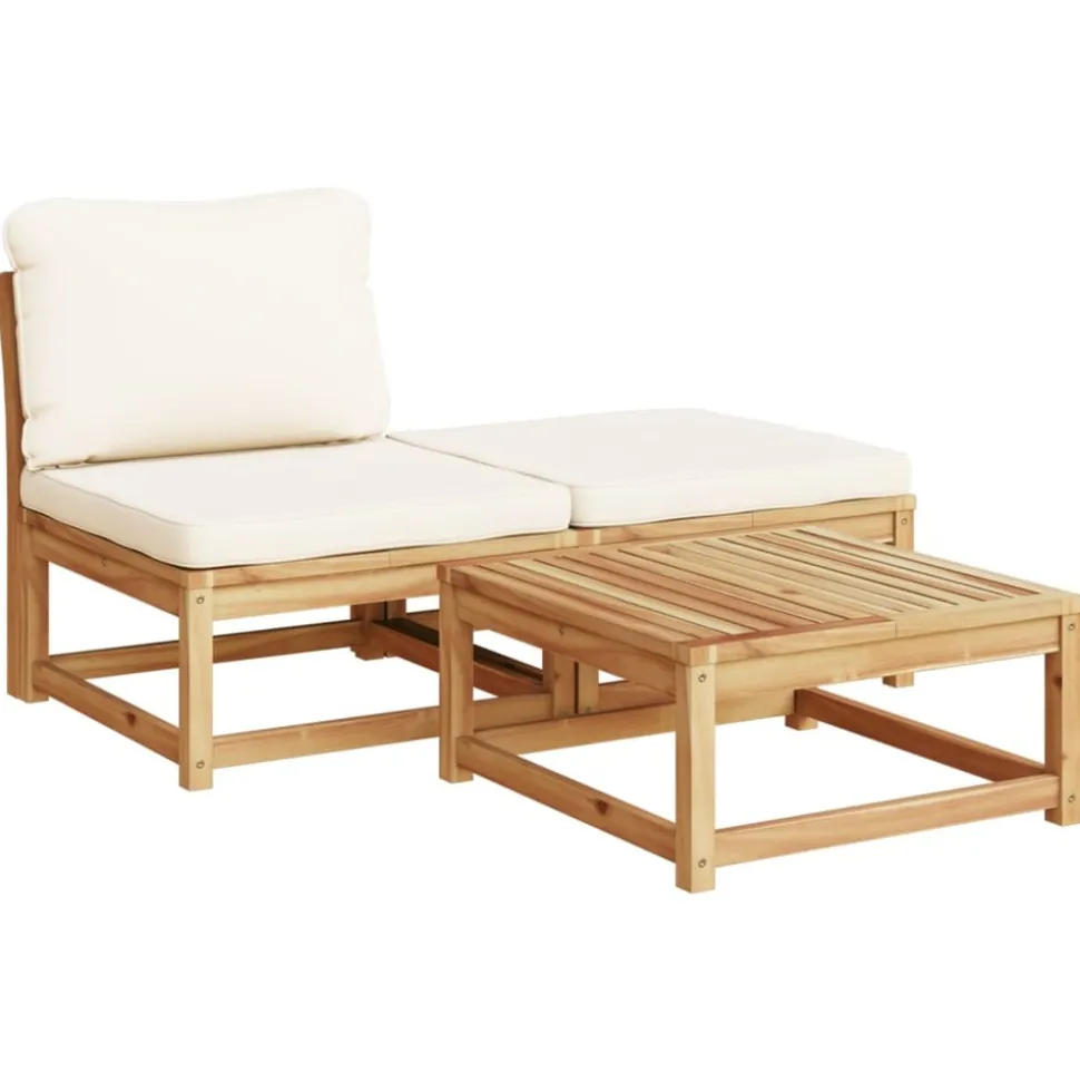 MAISON EXCLUSIVE - Salon de jardin 6 pcs avec coussins bois d'acacia solide