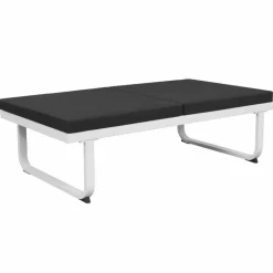 MAISON EXCLUSIVE - Salon de jardin 4 pcs et coussins aluminium noir