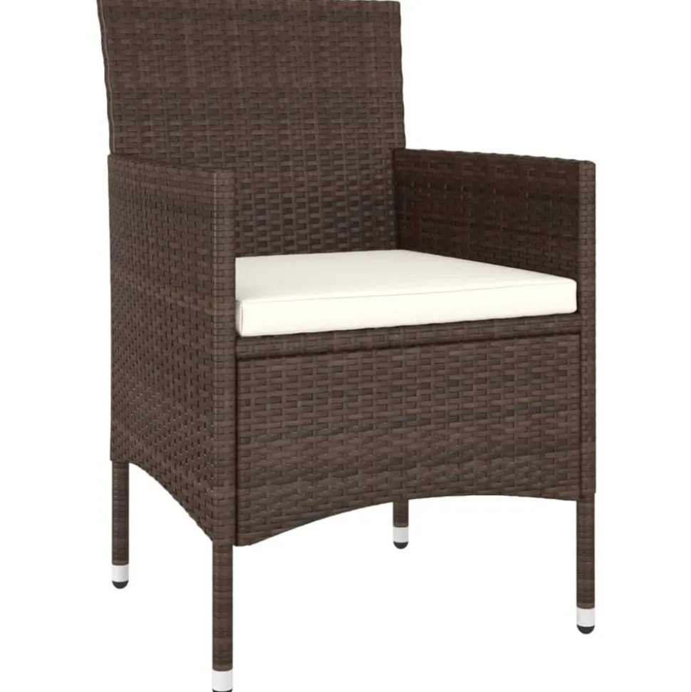 MAISON EXCLUSIVE - Salon de jardin 5 pcs résine tressée marron