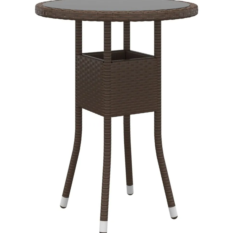 MAISON EXCLUSIVE - Salon de jardin 5 pcs résine tressée marron