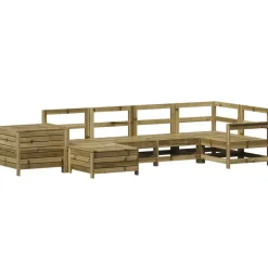 MAISON EXCLUSIVE - Salon de jardin 7 pcs bois de pin imprégné