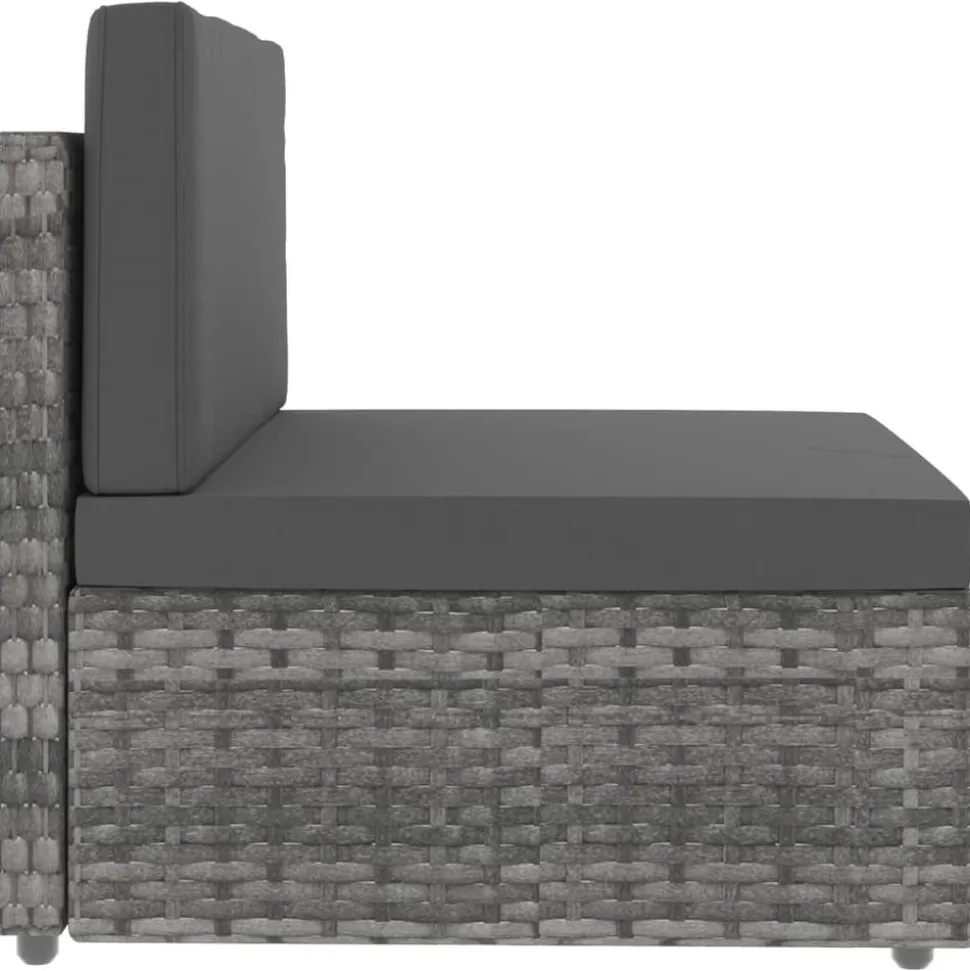 MAISON EXCLUSIVE - Salon de jardin 4 pcs résine tressée gris