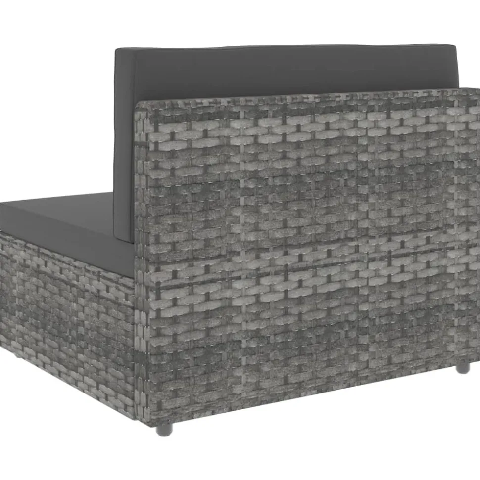 MAISON EXCLUSIVE - Salon de jardin 4 pcs résine tressée gris