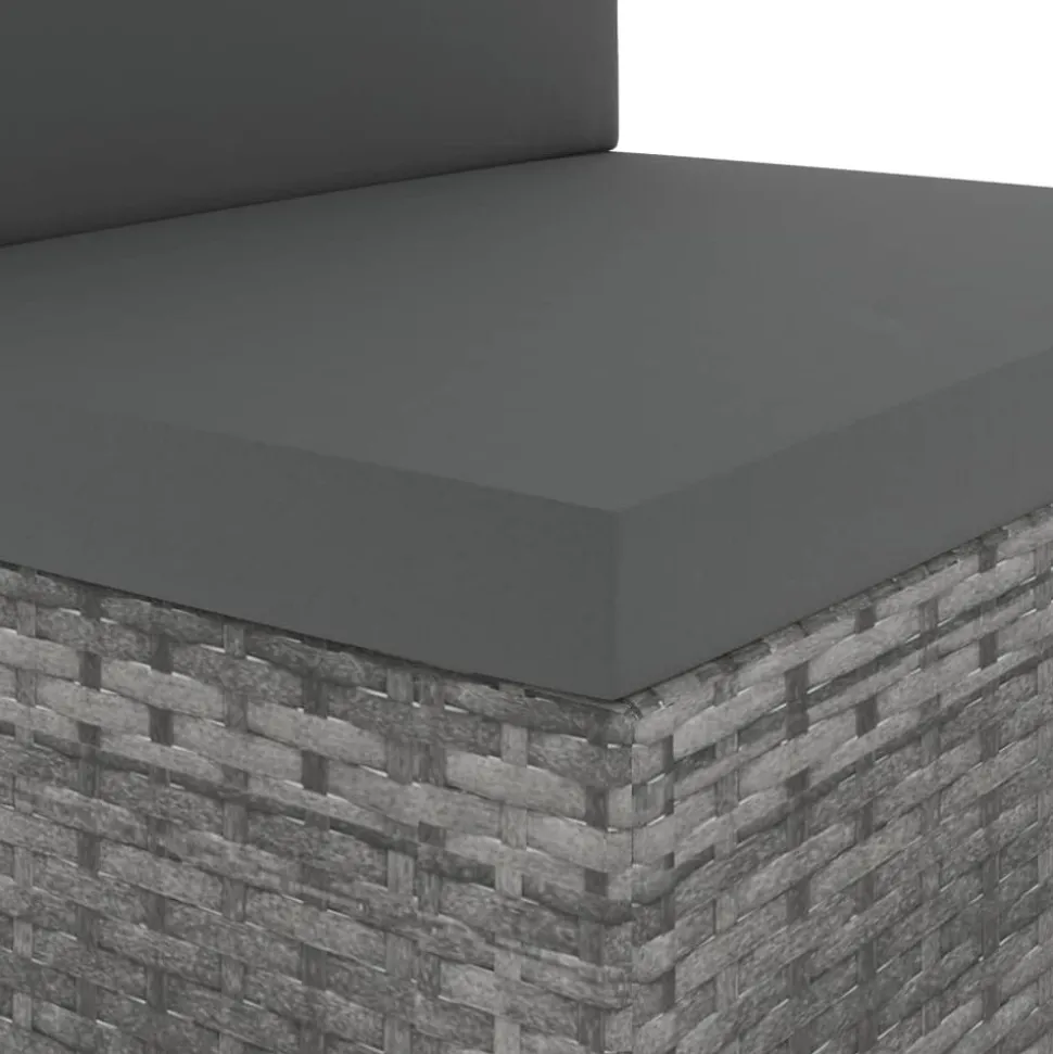 MAISON EXCLUSIVE - Salon de jardin 4 pcs résine tressée gris