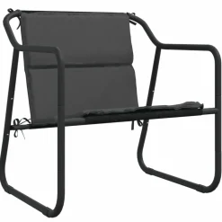 MAISON EXCLUSIVE - Salon de jardin avec coussins 4 pcs anthracite acier
