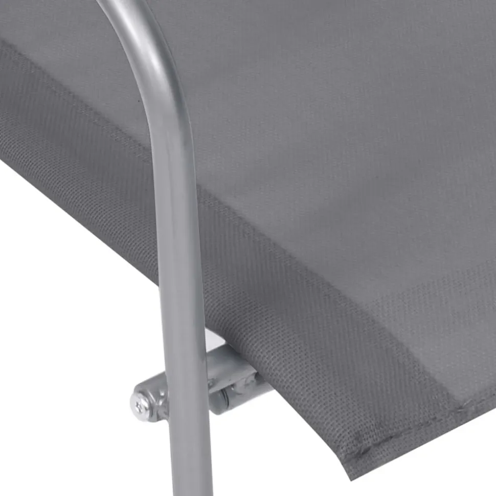 MAISON EXCLUSIVE - Salon de jardin 4 pcs tissu et acier gris