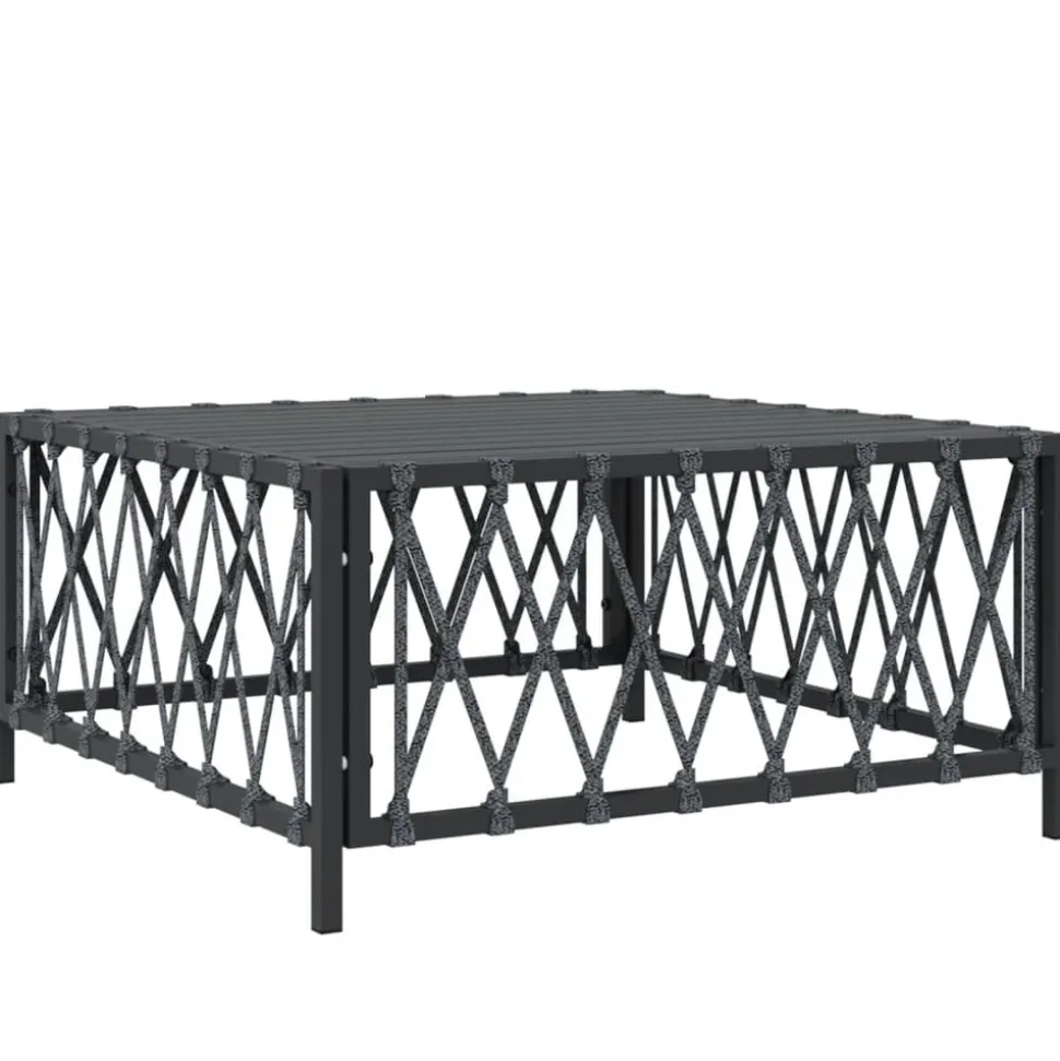 MAISON EXCLUSIVE - Salon de jardin avec coussins 3 pcs anthracite acier
