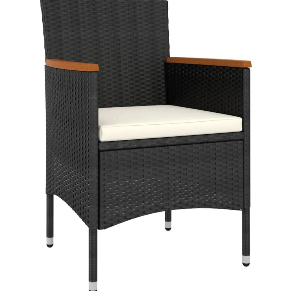 MAISON EXCLUSIVE - Salon de jardin 5 pcs résine tressée noir
