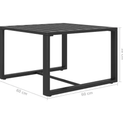 MAISON EXCLUSIVE - Salon de jardin 5 pcs avec coussins aluminium anthracite