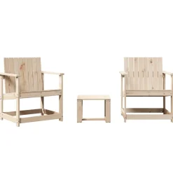 MAISON EXCLUSIVE - Salon de jardin 3 pcs bois massif de pin