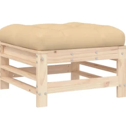MAISON EXCLUSIVE - Salon de jardin 5 pcs avec coussins bois massif
