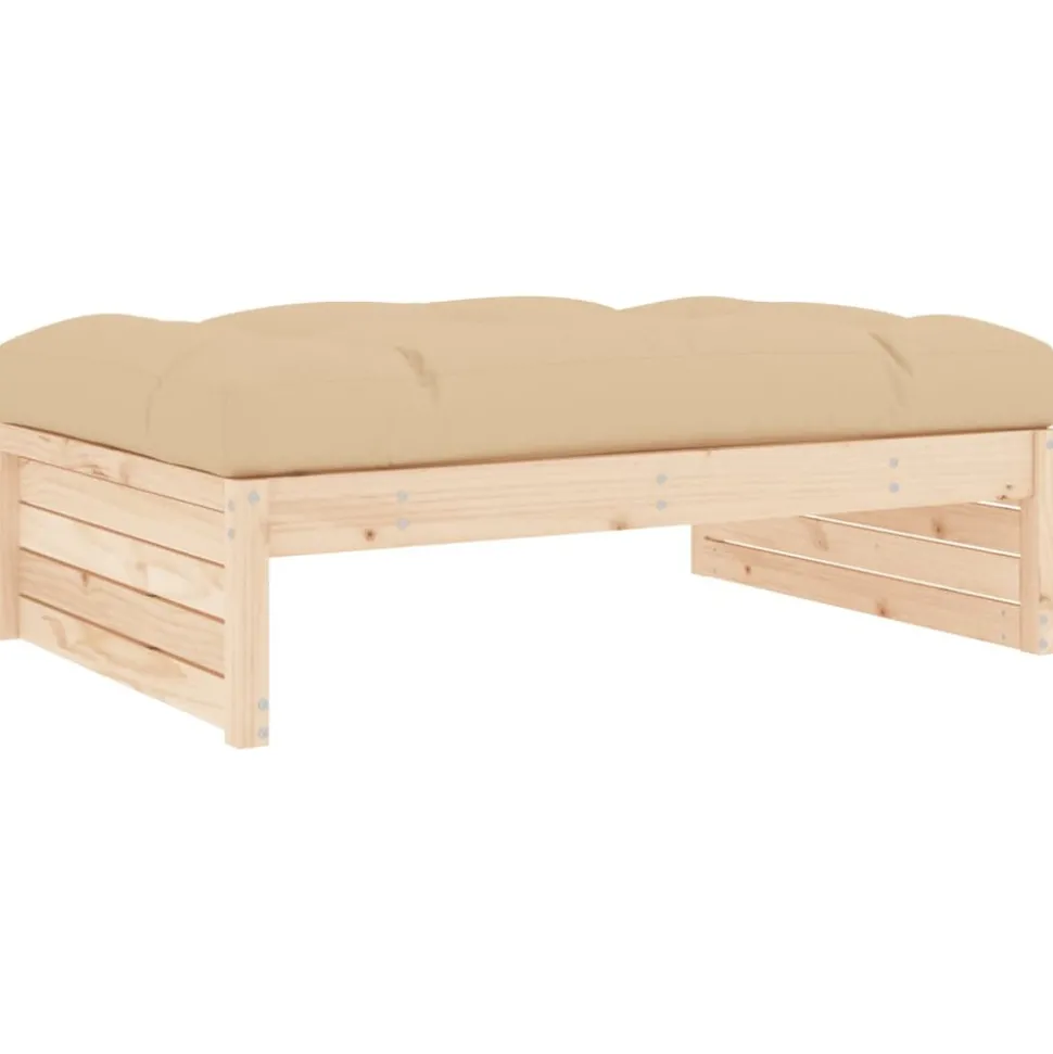 MAISON EXCLUSIVE - Salon de jardin 6 pcs avec coussins bois massif