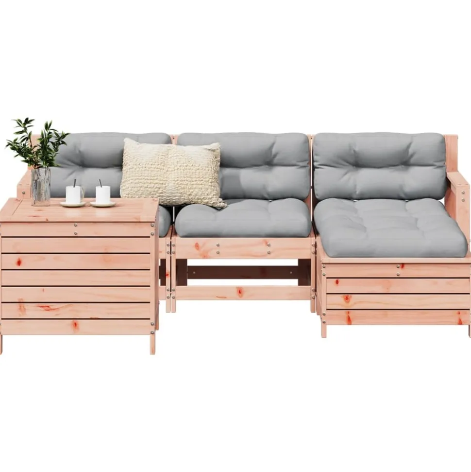 MAISON EXCLUSIVE - Salon de jardin 5 pcs bois massif sapin de douglas