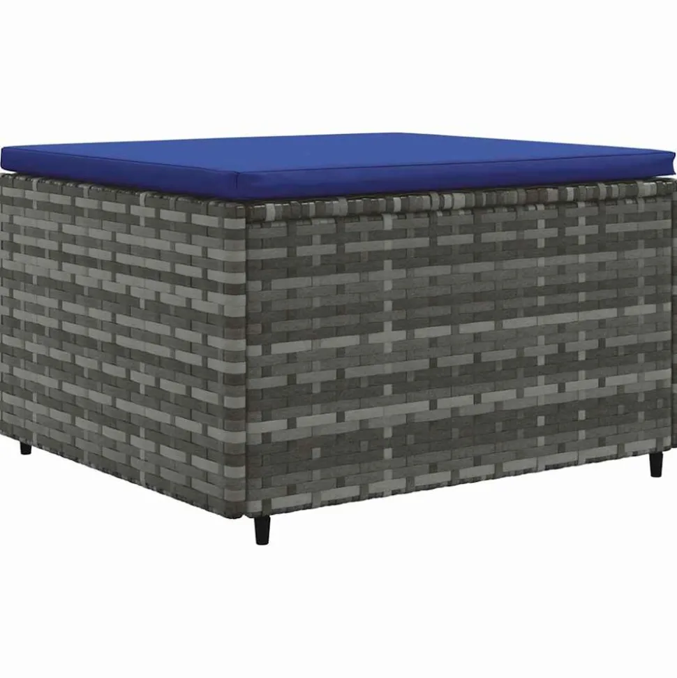 MAISON EXCLUSIVE - Salon de jardin 6 pcs avec coussins gris résine tressée
