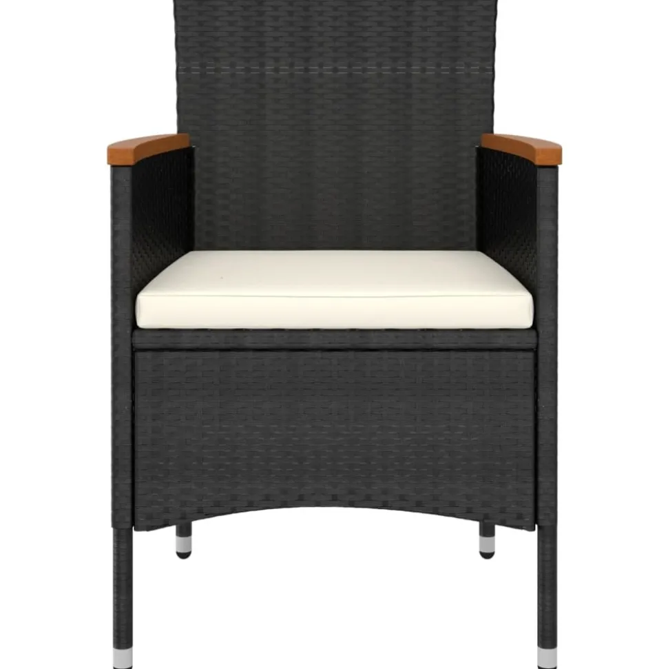 MAISON EXCLUSIVE - Salon de jardin 5 pcs résine tressée noir
