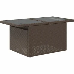 MAISON EXCLUSIVE - Salon de jardin 8 pcs avec coussins marron résine tressée