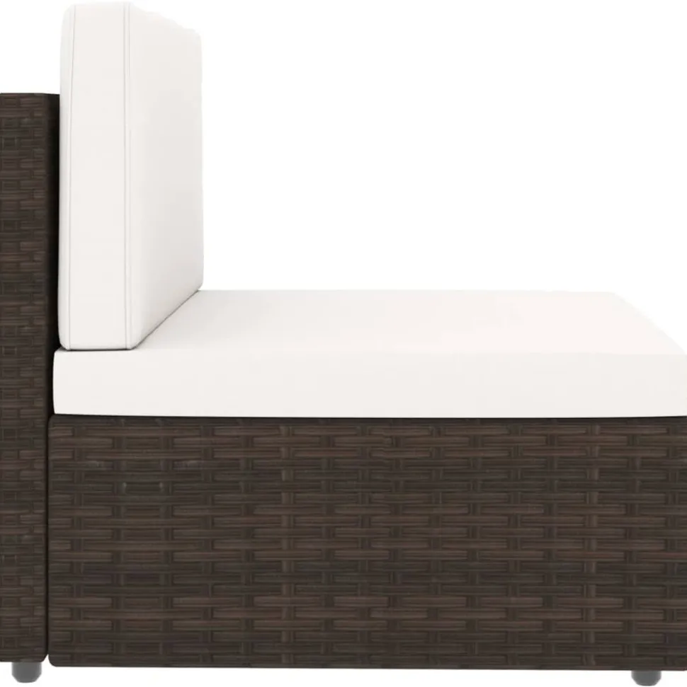 MAISON EXCLUSIVE - Salon de jardin 7 pcs résine tressée marron