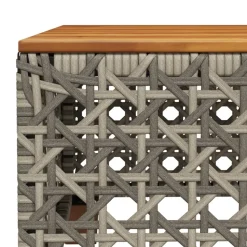 MAISON EXCLUSIVE - Salon de jardin avec coussins 7 pcs gris résine tressée