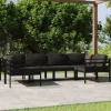 MAISON EXCLUSIVE - Salon de jardin 6 pcs avec coussins aluminium anthracite