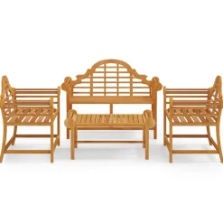 MAISON EXCLUSIVE - Salon de jardin 4 pcs bois de teck solide