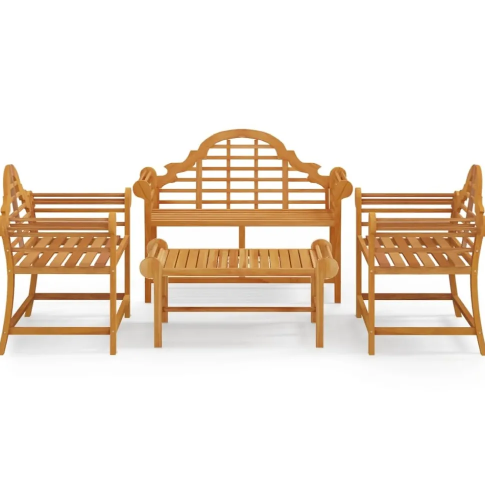 MAISON EXCLUSIVE - Salon de jardin 4 pcs bois de teck solide