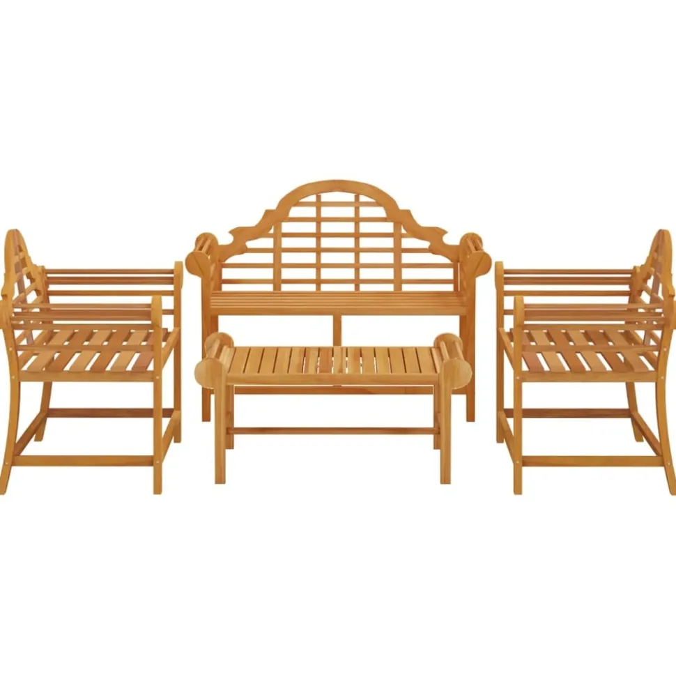 MAISON EXCLUSIVE - Salon de jardin 4 pcs bois de teck solide
