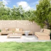 MAISON EXCLUSIVE - Salon de jardin 6 pcs avec coussins bois massif