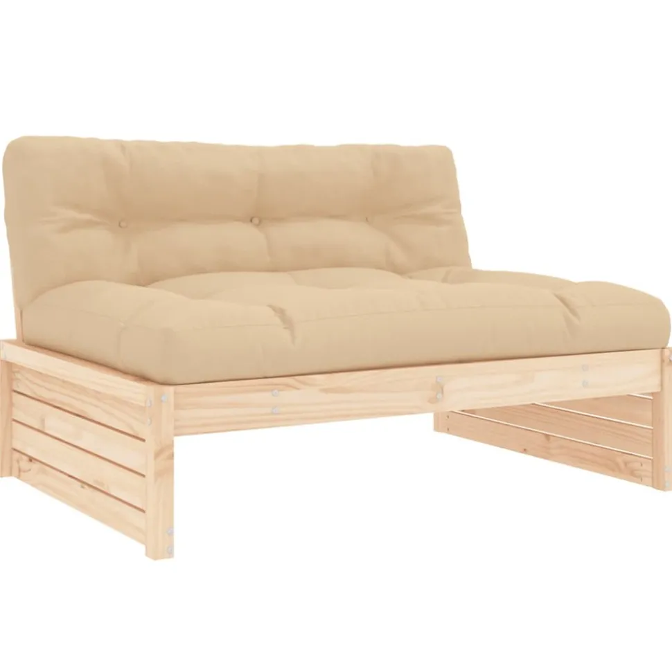 MAISON EXCLUSIVE - Salon de jardin 6 pcs avec coussins bois massif