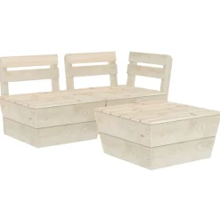 MAISON EXCLUSIVE - Salon de jardin palette 3 pcs bois d'épicéa imprégné