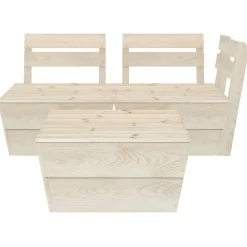 MAISON EXCLUSIVE - Salon de jardin palette 3 pcs bois d'épicéa imprégné