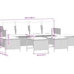 MAISON EXCLUSIVE - Salon de jardin avec coussins 5 pcs beige résine tressée