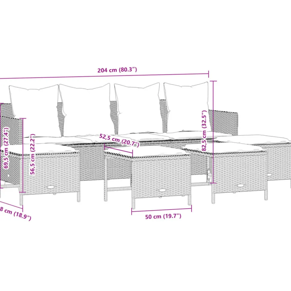 MAISON EXCLUSIVE - Salon de jardin avec coussins 5 pcs beige résine tressée