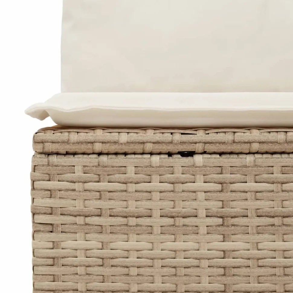 MAISON EXCLUSIVE - Salon de jardin avec coussins 6 pcs beige résine tressée
