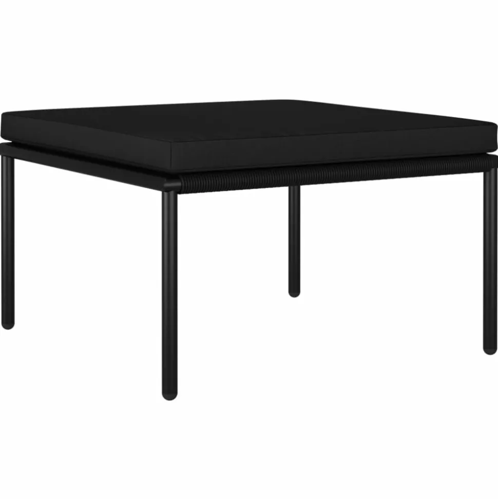 MAISON EXCLUSIVE - Salon de jardin 8 pcs avec coussins noir pvc