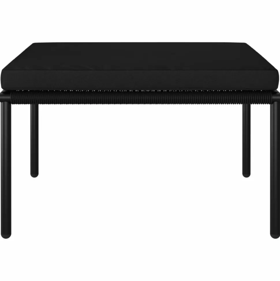 MAISON EXCLUSIVE - Salon de jardin 8 pcs avec coussins noir pvc