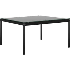 MAISON EXCLUSIVE - Salon de jardin 8 pcs avec coussins noir pvc