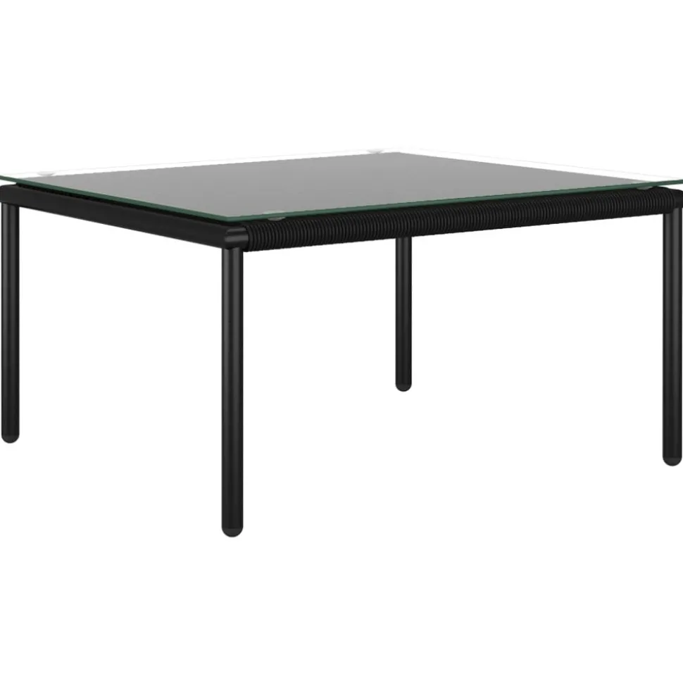 MAISON EXCLUSIVE - Salon de jardin 8 pcs avec coussins noir pvc