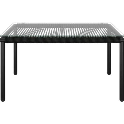 MAISON EXCLUSIVE - Salon de jardin 8 pcs avec coussins noir pvc