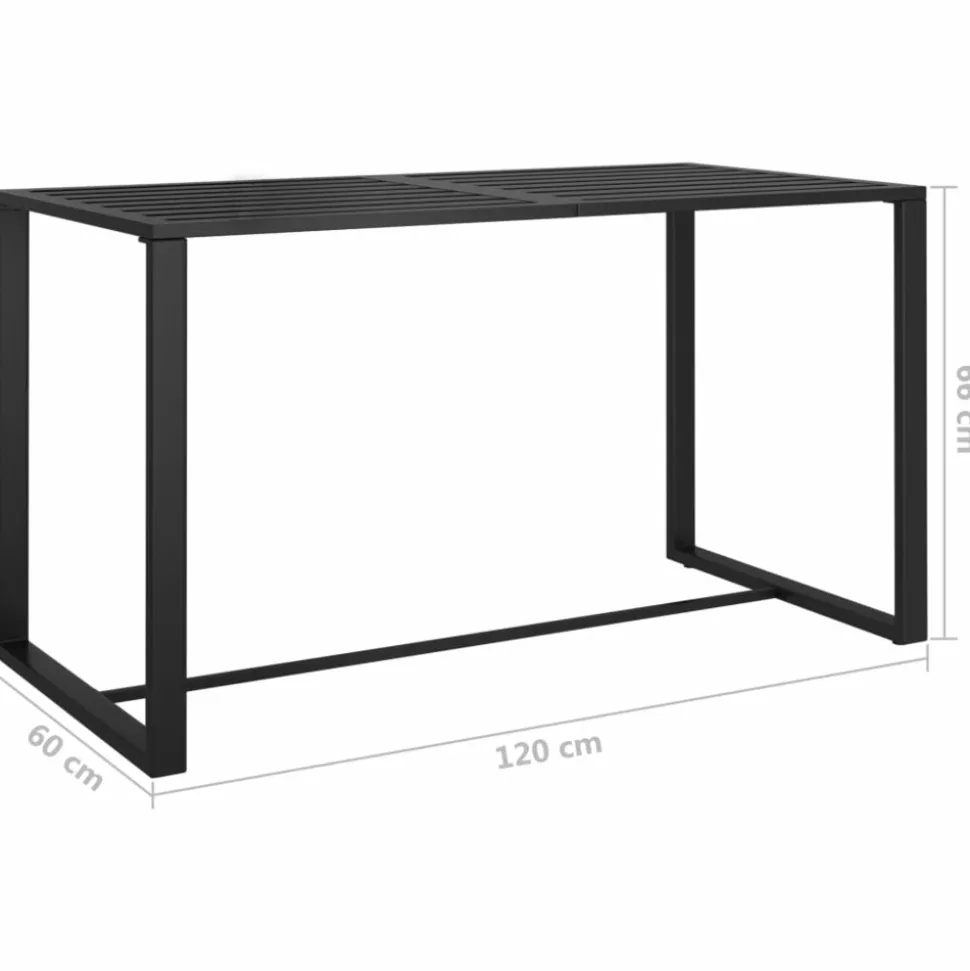 MAISON EXCLUSIVE - Salon de jardin 6 pcs avec coussins aluminium anthracite