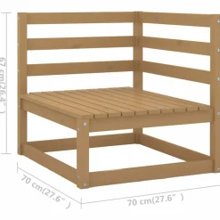 MAISON EXCLUSIVE - Salon de jardin 10 pcs bois de pin massif