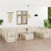 MAISON EXCLUSIVE - Salon de jardin palette 10 pcs bois d'épicéa imprégné