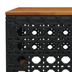 MAISON EXCLUSIVE - Salon de jardin 9 pcs avec coussins noir résine tressée