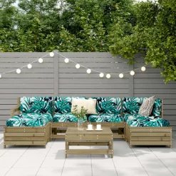 MAISON EXCLUSIVE - Salon de jardin 7 pcs bois de pin imprégné