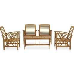 MAISON EXCLUSIVE - Salon de jardin 5 pcs bois d'acacia massif