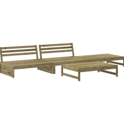 MAISON EXCLUSIVE - Salon de jardin 4 pcs bois de pin imprégné