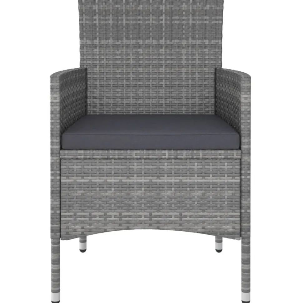 MAISON EXCLUSIVE - Salon de jardin 5 pcs résine tressée gris