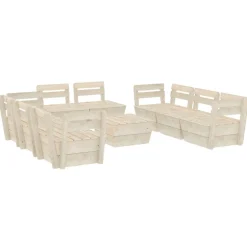 MAISON EXCLUSIVE - Salon de jardin palette 9 pcs bois d'épicéa imprégné