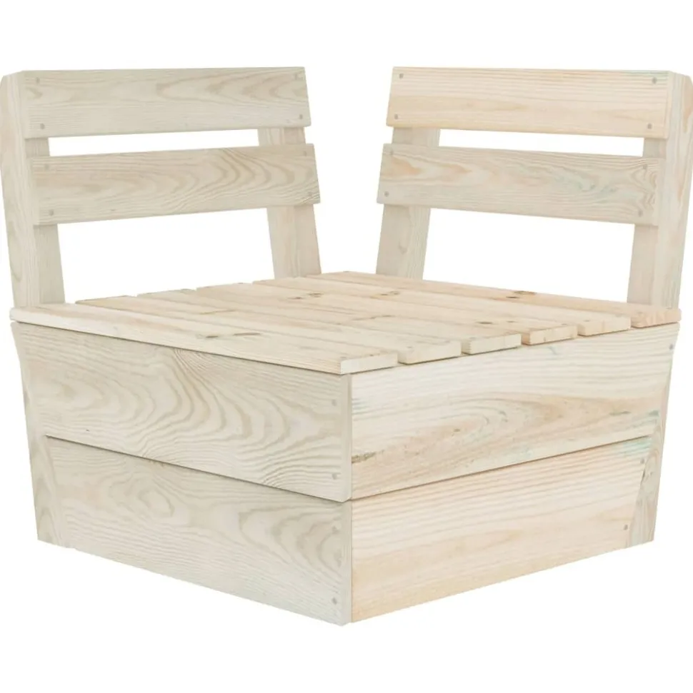 MAISON EXCLUSIVE - Salon de jardin palette 9 pcs bois d'épicéa imprégné